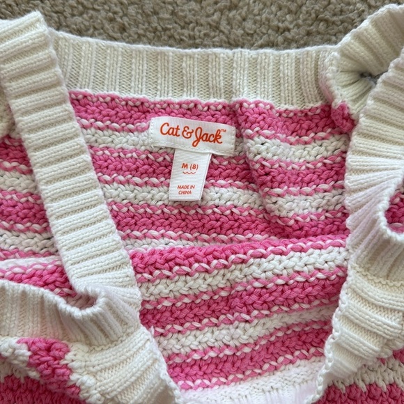 Cat & Jack Crochet Striped Tank Top - Picture 2 of 4